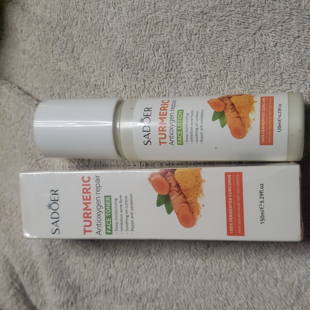 Turmeric Face Toner and Face Lotion Set